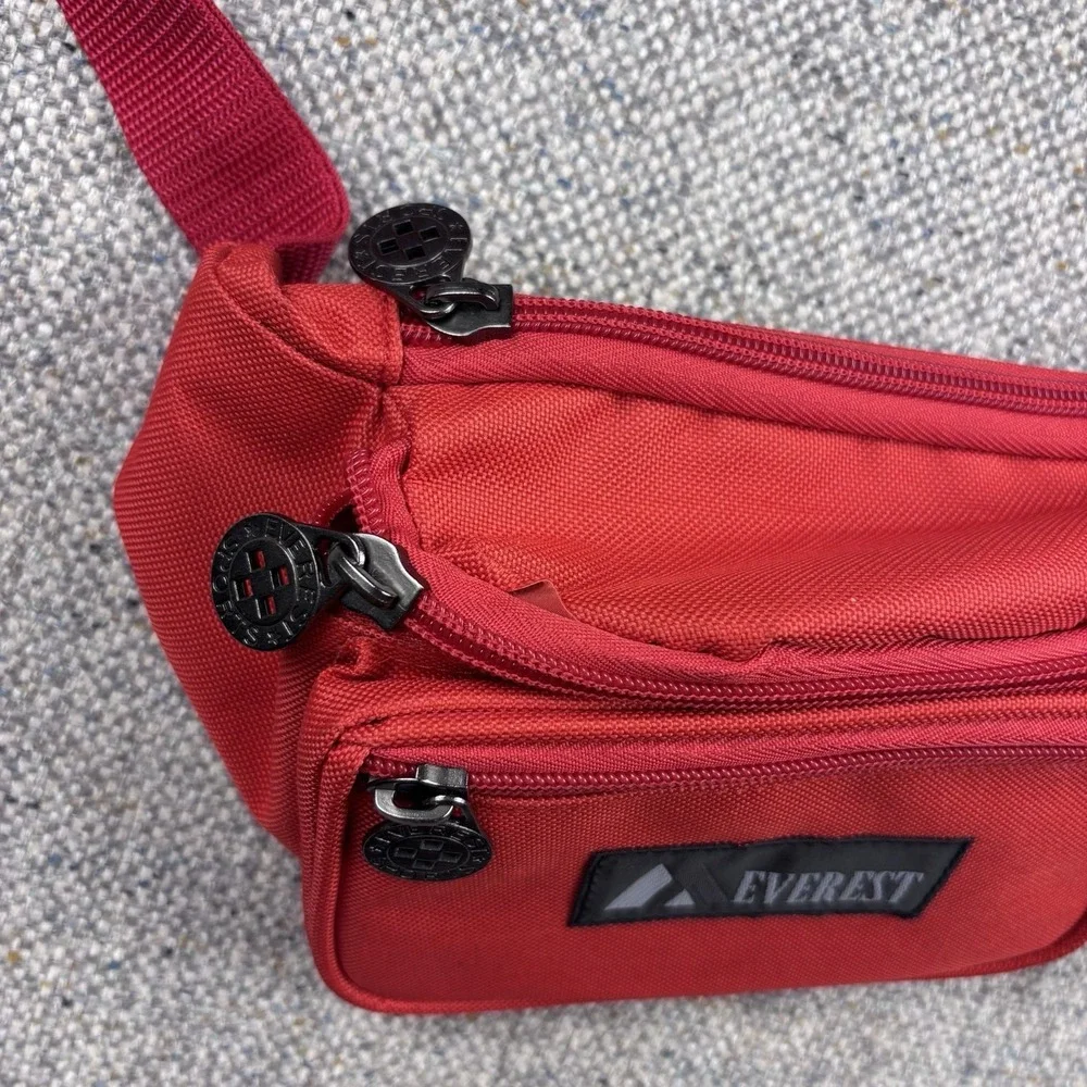 Vintage Everest 3-Pocket Waist Pack Red Fanny Pack Unisex